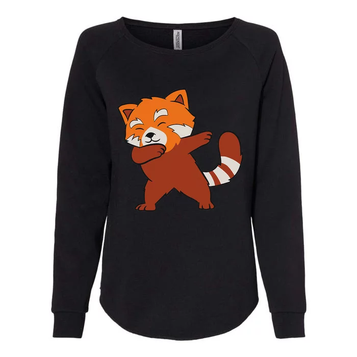 Funny Red Panda Lover Red Panda Dabbing Womens California Wash Sweatshirt