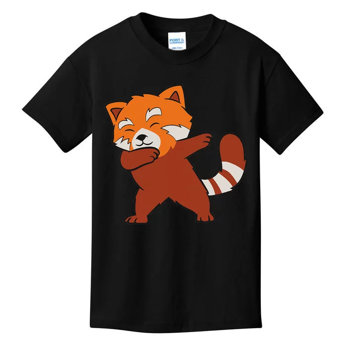 Funny Red Panda Lover Red Panda Dabbing Kids T-Shirt