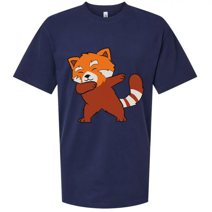 Funny Red Panda Lover Red Panda Dabbing Sueded Cloud Jersey T-Shirt