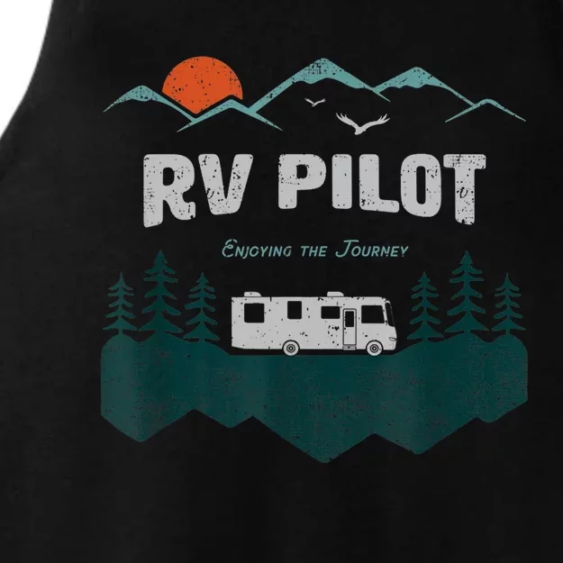 Funny Rv Pilot Camping Gift Funny Motorhome Travel Vacation Gift Ladies Tri-Blend Wicking Tank