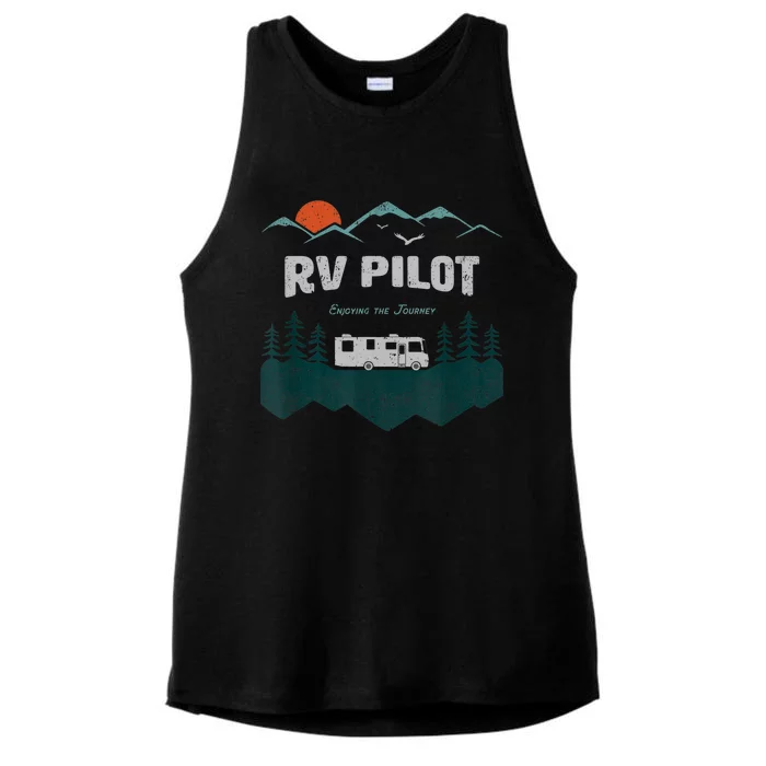 Funny Rv Pilot Camping Gift Funny Motorhome Travel Vacation Gift Ladies Tri-Blend Wicking Tank