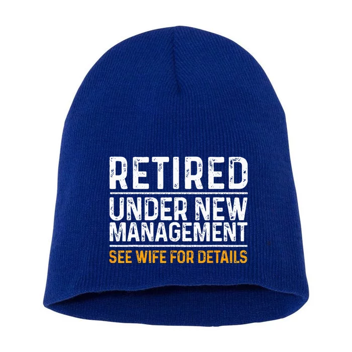 Funny Retirement Party Dad Humor Short Acrylic Beanie