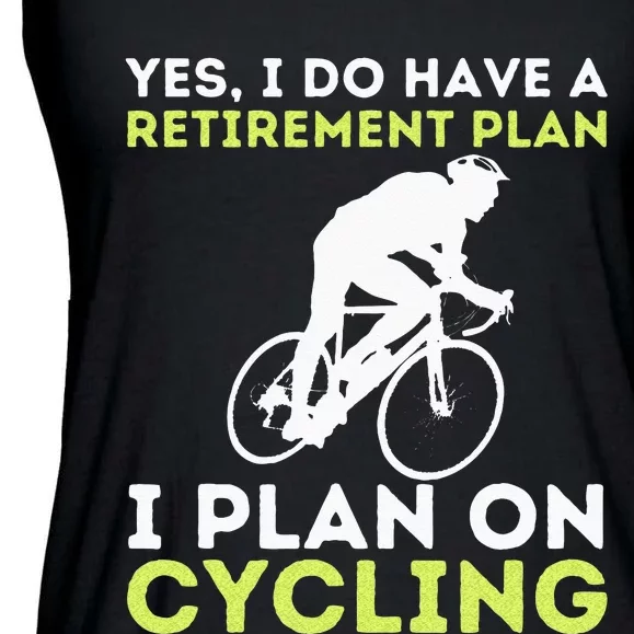 Funny Retirement Plan Cycling Bike Lover Bicycling Cyclist Ladies Essential Flowy Tank