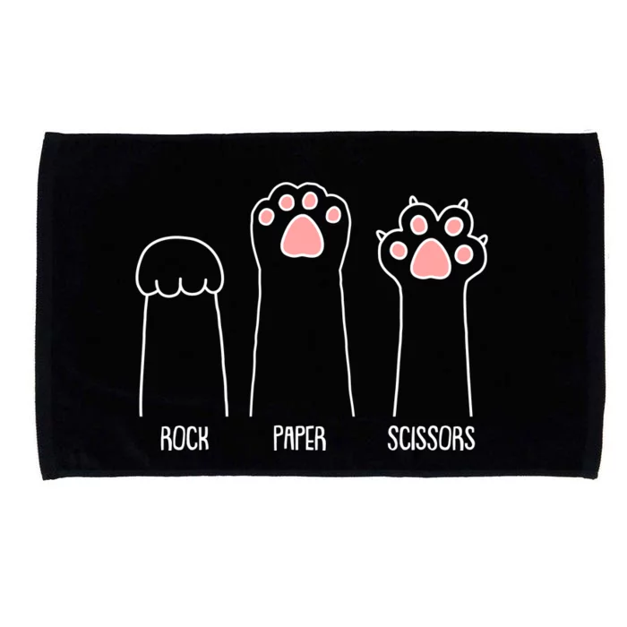 Funny Rock Paper Scissors Cat Paws Microfiber Hand Towel