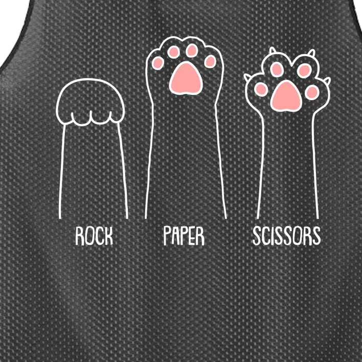 Funny Rock Paper Scissors Cat Paws Mesh Reversible Basketball Jersey Tank