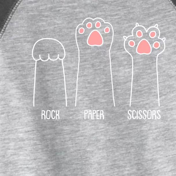 Funny Rock Paper Scissors Cat Paws Toddler Fine Jersey T-Shirt