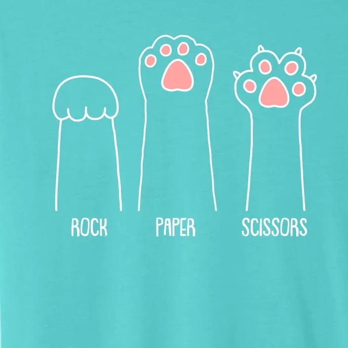 Funny Rock Paper Scissors Cat Paws ChromaSoft Performance T-Shirt