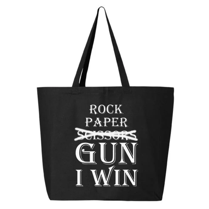 Funny Rock Paper Gun I Win 25L Jumbo Tote