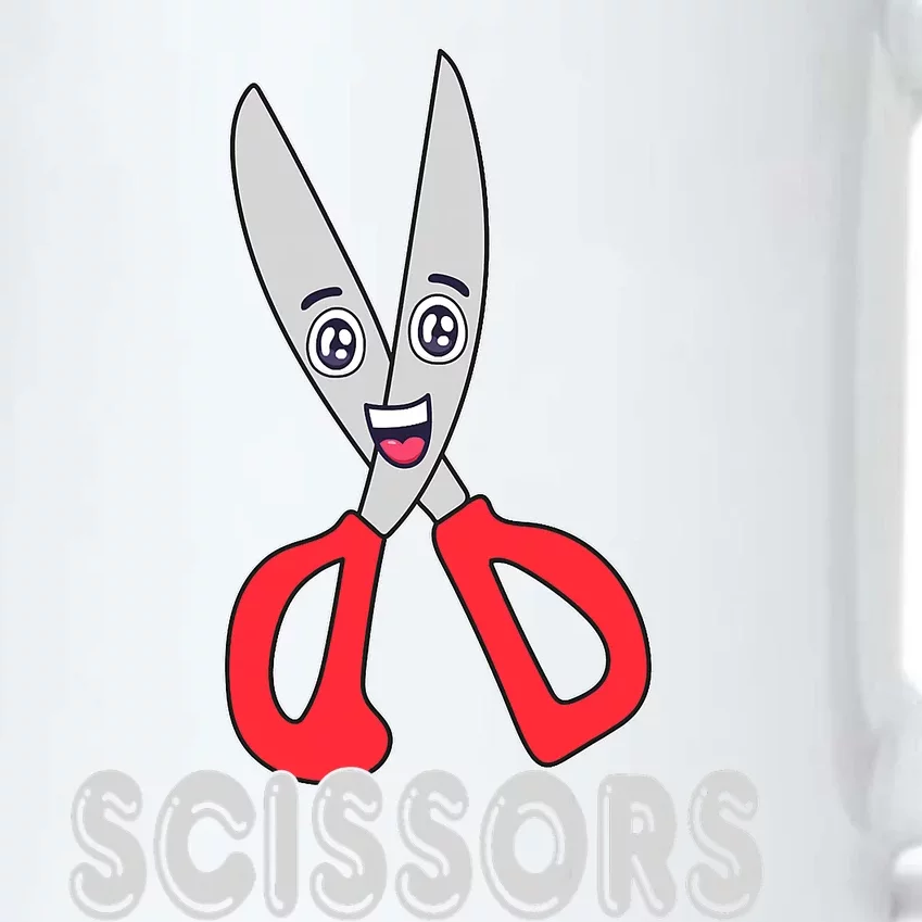 Funny Rock Paper Scissors Halloween Group Costume Black Color Changing Mug