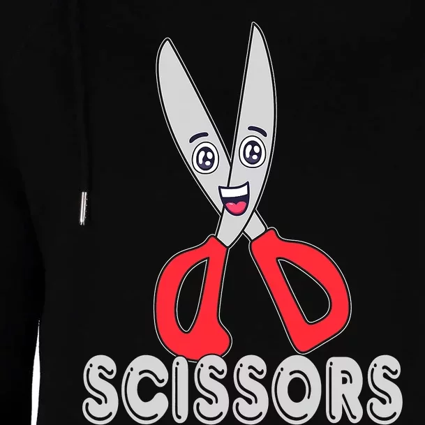 Funny Rock Paper Scissors Halloween Group Costume Womens Funnel Neck Pullover Hood