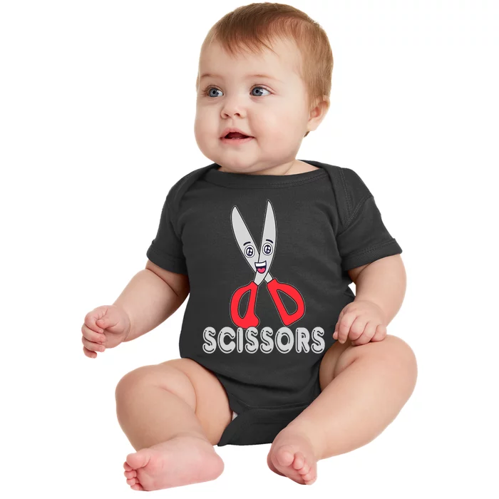 Funny Rock Paper Scissors Halloween Group Costume Baby Bodysuit