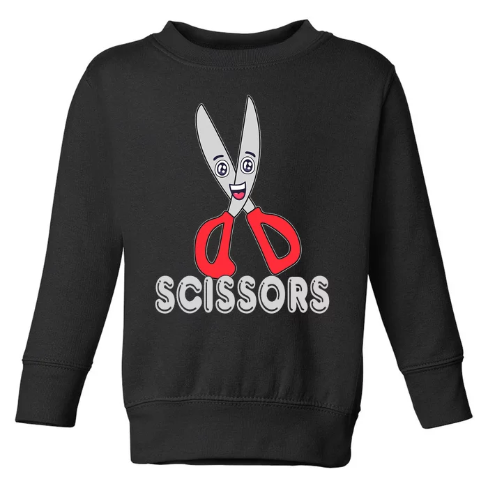 Funny Rock Paper Scissors Halloween Group Costume Toddler Sweatshirt