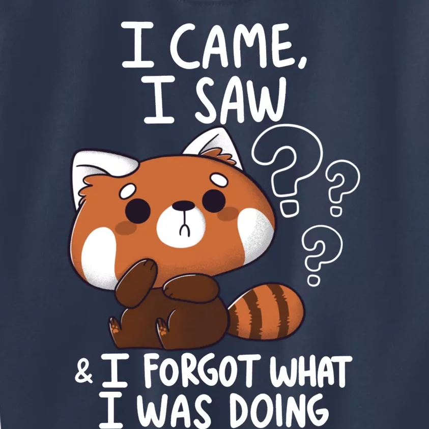 Forgetful Red Panda Kids Sweatshirt