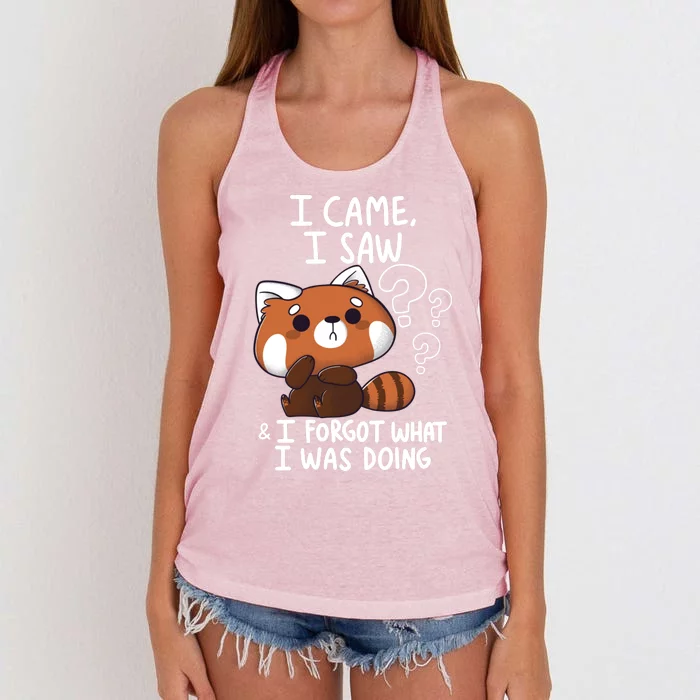 Forgetful Red Panda Women's Knotted Racerback Tank