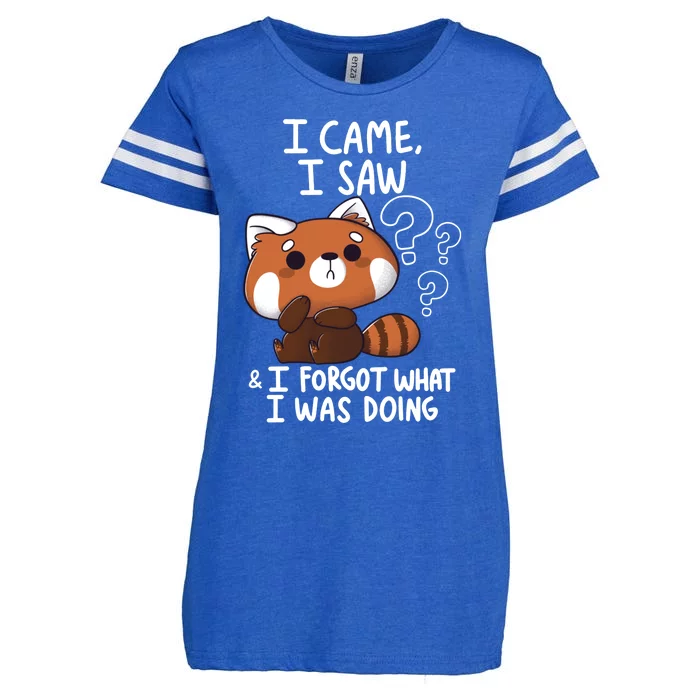 Forgetful Red Panda Enza Ladies Jersey Football T-Shirt