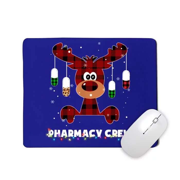 Funny Red Plaid Reindeer Pharmacy Crew Christmas Gift Great Gift Mousepad