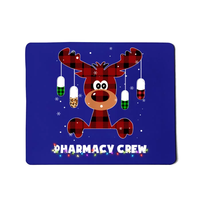 Funny Red Plaid Reindeer Pharmacy Crew Christmas Gift Great Gift Mousepad