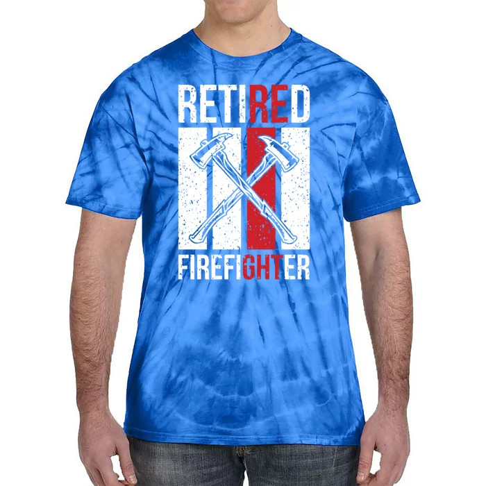 Firefighter Retiret Proud Retired Firefighter Cute Gift Tie-Dye T-Shirt