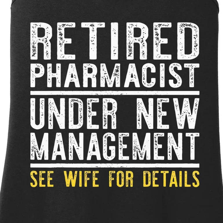 Funny Retirement Pharmacist Dad Retiring Party Humor Ladies Essential Tank