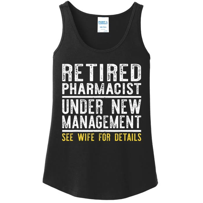 Funny Retirement Pharmacist Dad Retiring Party Humor Ladies Essential Tank