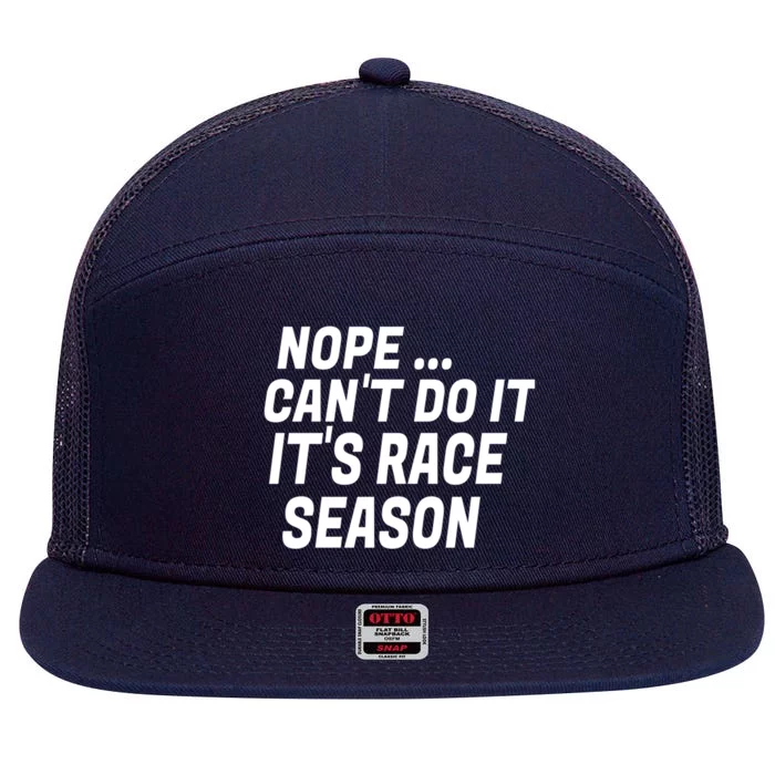 Funny Racing Quote Auto Racing Dirt Track Racing Gift 7 Panel Mesh Trucker Snapback Hat