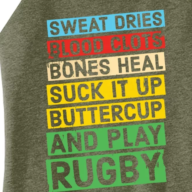 Funny Rugby Quote Play Rugby Women’s Perfect Tri Rocker Tank