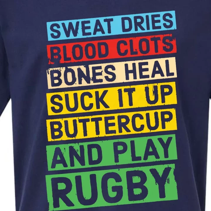 Funny Rugby Quote Play Rugby Sueded Cloud Jersey T-Shirt