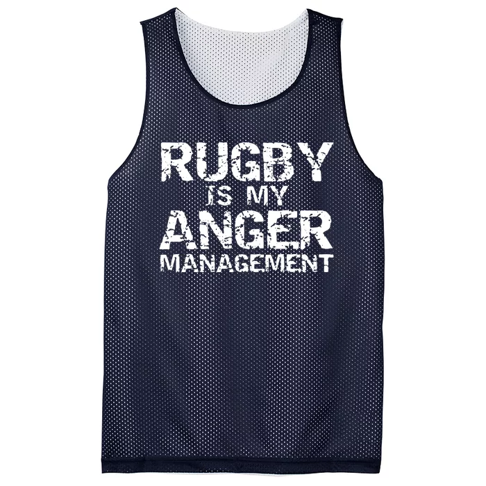 Funny Rugby Quote Vintage Gift Rugby Is My Anger Management Mesh Reversible Basketball Jersey Tank