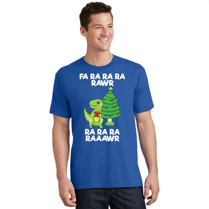 Fa Ra Rawr Christmas Tyrannosaurus Rex Xmas Santa Hat Cute Gift T-Shirt