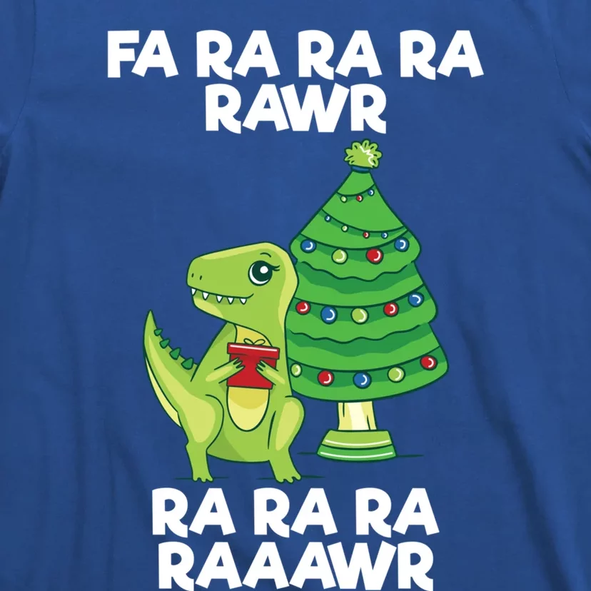 Fa Ra Rawr Christmas Tyrannosaurus Rex Xmas Santa Hat Cute Gift T-Shirt