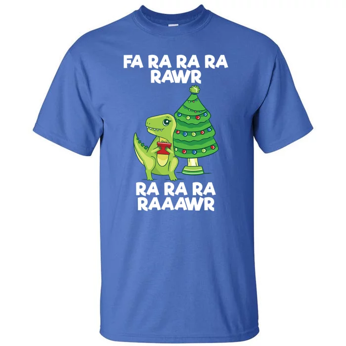 Fa Ra Rawr Christmas Tyrannosaurus Rex Xmas Santa Hat Cute Gift Tall T-Shirt