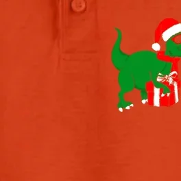 Fa Ra Rawr Christmas Tyrannosaurus Rex Xmas Santa Hat Cute Gift Dry Zone Grid Performance Polo