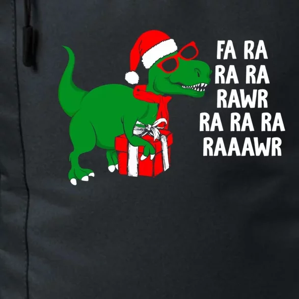 Fa Ra Rawr Christmas Tyrannosaurus Rex Xmas Santa Hat Cute Gift Daily Commute Backpack