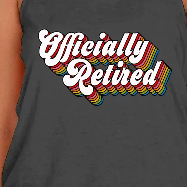 Funny Retro Retired Retirement Gift Women's Knotted Racerback Tank