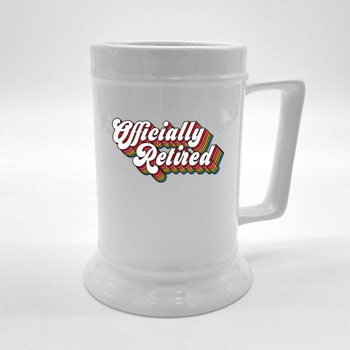 Funny Retro Retired Retirement Gift Front & Back Beer Stein