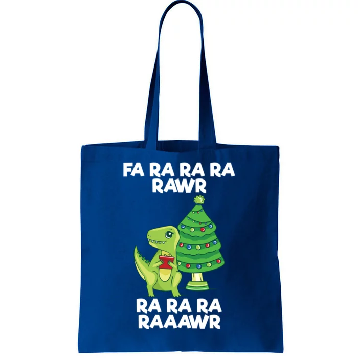 Fa Ra Rawr Christmas Tyrannosaurus Rex Xmas Santa Hat Gift Tote Bag