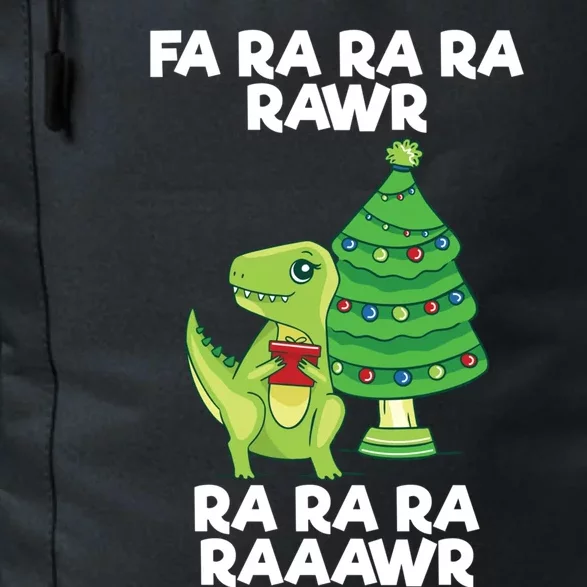 Fa Ra Rawr Christmas Tyrannosaurus Rex Xmas Santa Hat Gift Daily Commute Backpack