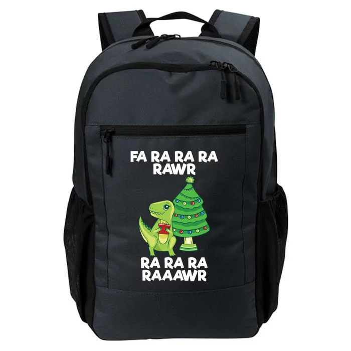 Fa Ra Rawr Christmas Tyrannosaurus Rex Xmas Santa Hat Gift Daily Commute Backpack