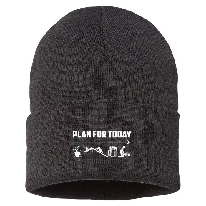 Funny Roofing Roofer Plan For Today Coffee Roofing Beer Sustainable Knit Beanie