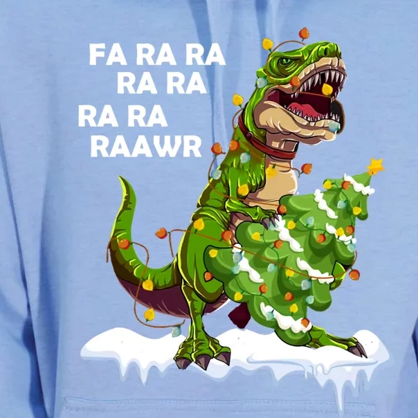 Fa Ra Rawr Christmas Trex Funny Santa Dinosaur Gift Tee Gift Unisex Surf Hoodie