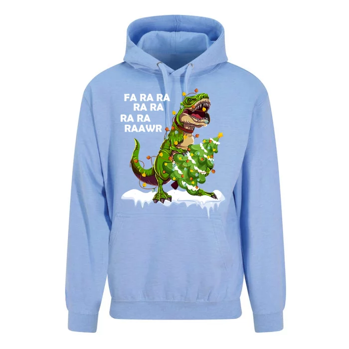 Fa Ra Rawr Christmas Trex Funny Santa Dinosaur Gift Tee Gift Unisex Surf Hoodie