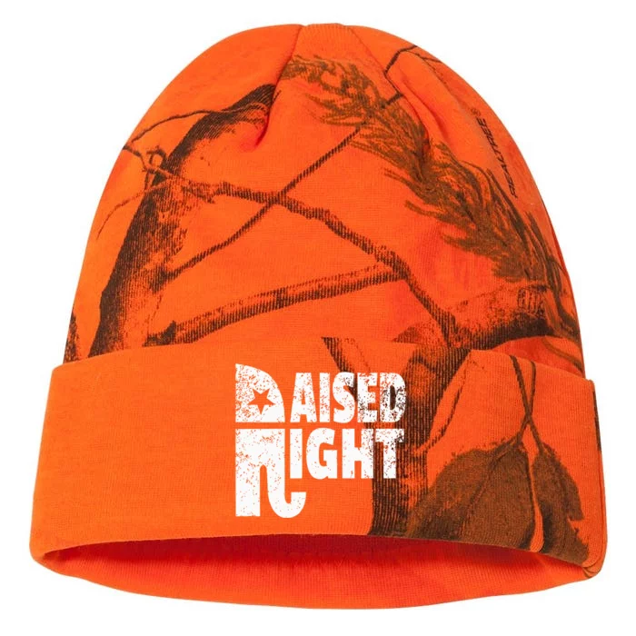 Funny Raised Right Elephant Vote Republican Party Red State Kati - 12in Camo Beanie