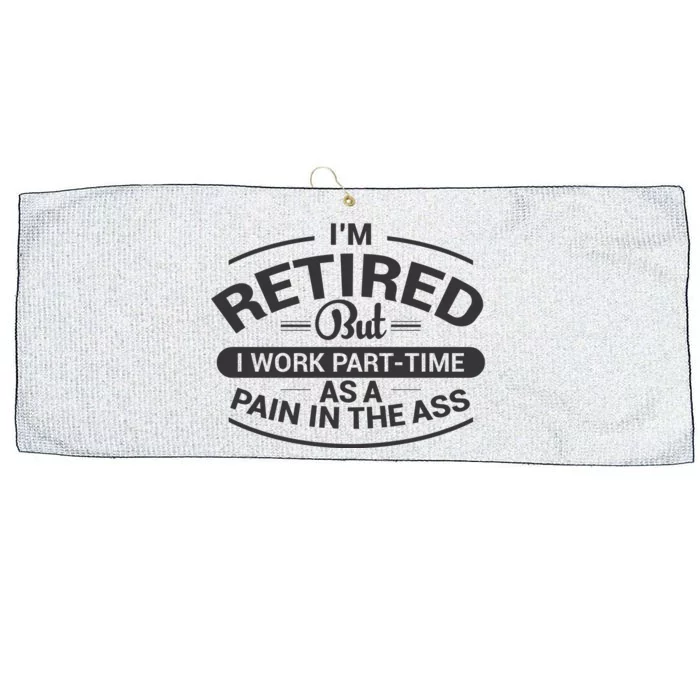 Funny Retired Retirement Gift Large Microfiber Waffle Golf Towel