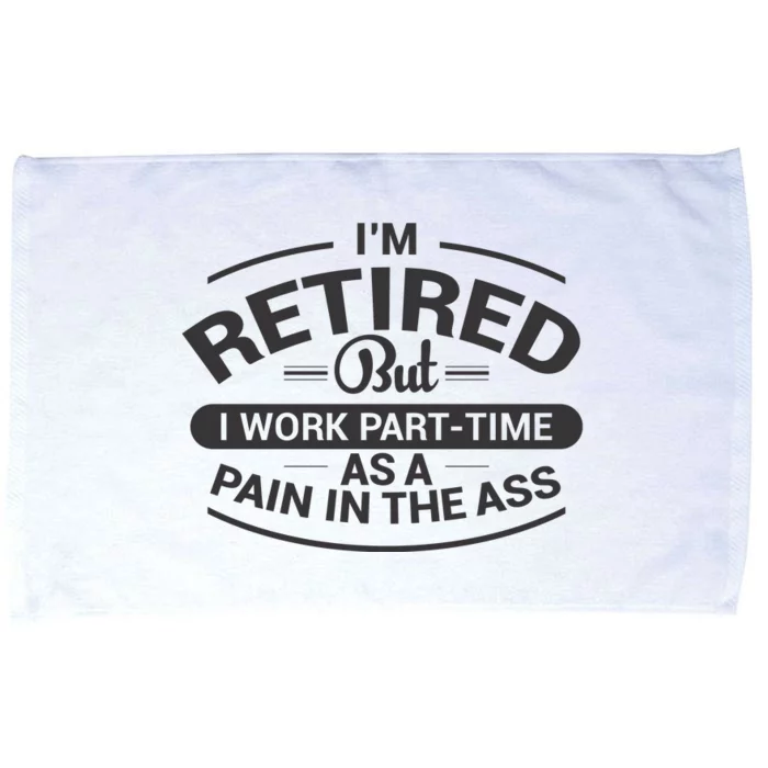 Funny Retired Retirement Gift Microfiber Hand Towel