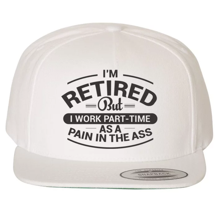 Funny Retired Retirement Gift Wool Snapback Cap