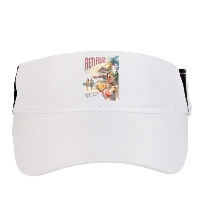 Funny Retired Retirement Gift Goodbye Tension Adult Drive Performance Visor