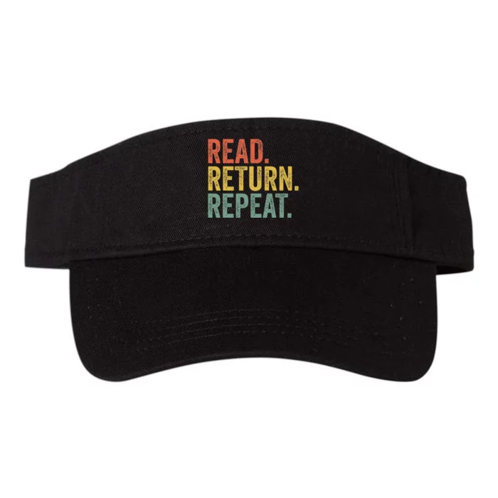 Funny Reading Read Return Repeat Funny Librarian Library Valucap Bio-Washed Visor