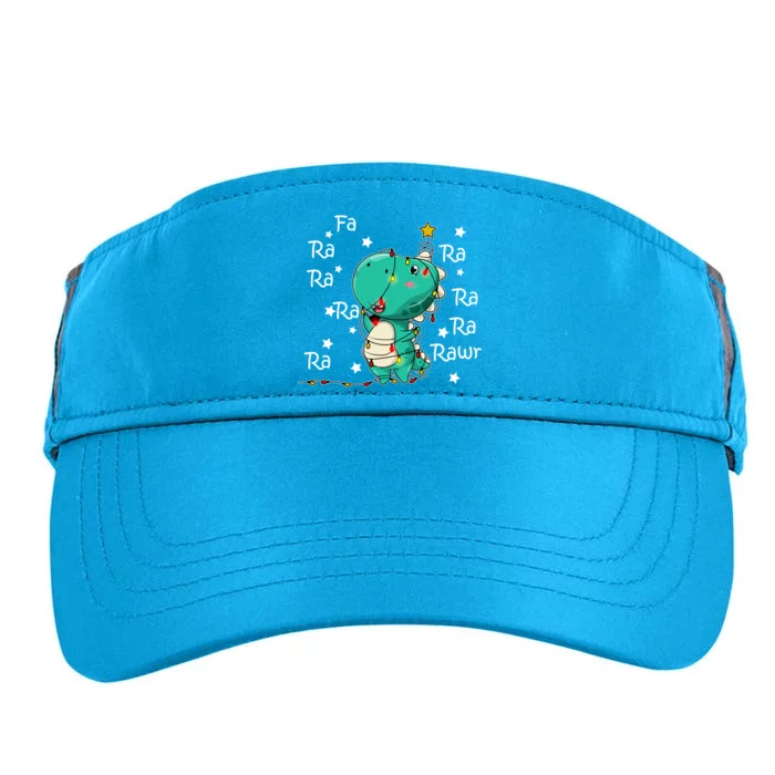 Fa Ra Rawr T Rex Santa Christmas Carol Funny Dinosaur Xmas Meaningful Gift Adult Drive Performance Visor