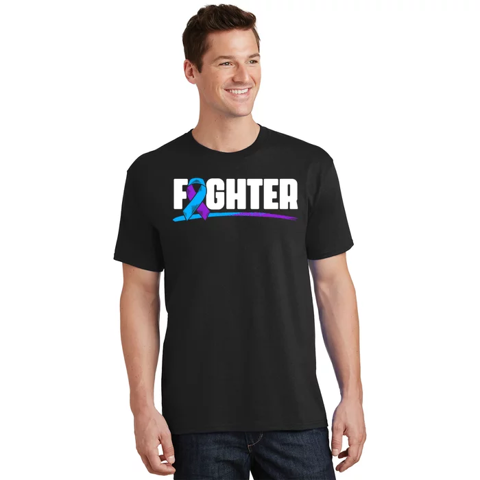 Fighter Ribbon Rheumatoid Arthritis Awareness T-Shirt