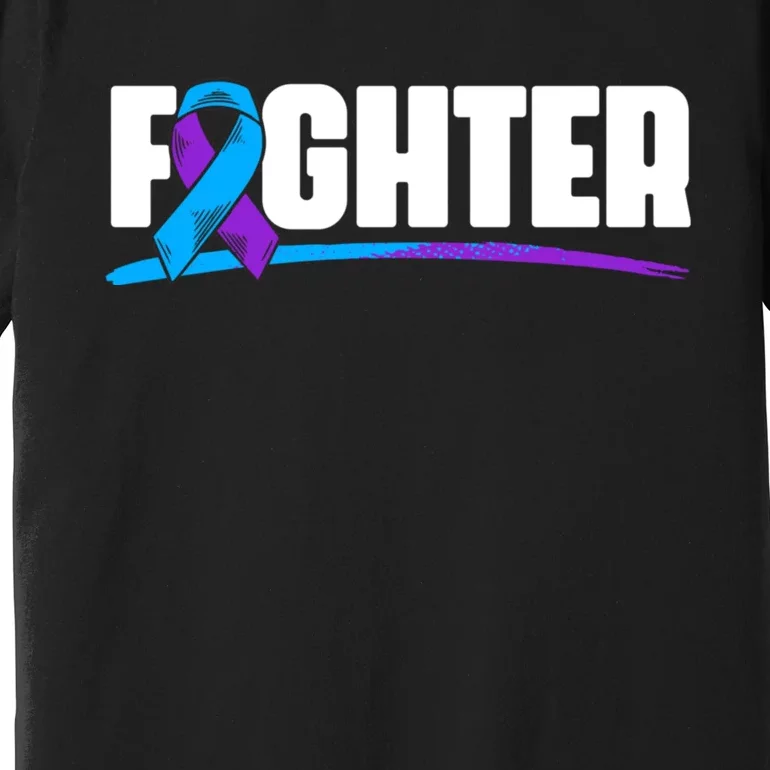 Fighter Ribbon Rheumatoid Arthritis Awareness Premium T-Shirt